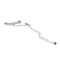 Système d'échappement arrière GFC pour BMW 330e G20 2.0T hybride 2022 avec double système Valvetronic, embouts quadruples, échappement Cat-Back en acier inoxydable 304 de 1,5 mm