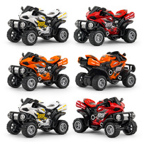 Modèle de moto tout-terrain en alliage moulé sous pression pour garçons, jouet de décoration, voiture à tirer en arrière