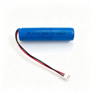 16340 7.4V 1000mAh 2S1P Paket Baterai Li-ion Isi Ulang INR16340 Baterai Lithium Ion - Product Image 1