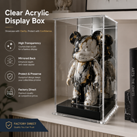 Boîte de présentation transparente en acrylique pour figurines, boîte de rangement pour objets de collection, boîte de présentation pour jouets à domicile