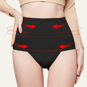 Slip modellante a vita alta da <span class=keywords><strong>donna</strong></span>, nuovo, senza cuciture, contenitivo, modellante pancia, in maglia tinta unita - Product Image 4