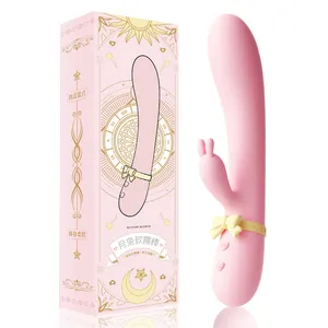 Vibrador de conejo de silicona USB recargable impermeable G-Spot estimulante estimulador del clítoris vibrador para mujer juguete sexual