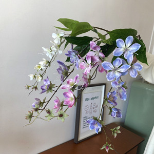 Fleurs artificielles de jasmin et de bégonia, tige unique, fleur en soie réaliste, décoration intérieure pour la maison - Product Image 4