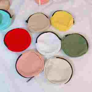 <b>Canvas</b> Hand Painted Blank <b>Round</b> Coin Purse - Product Image 5