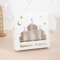 IMEE Luxe Ramadan Doux Cadeau Emballage Boîte Islamique Musulman Festival Eid Mubarak Chocolat Bonbons Boîtes Or Couleur Personnalisée