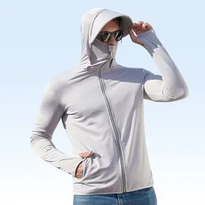 Roupas de proteção solar ultravioleta para homens, roupas de verão ultrafinas de manga longa para todos sob a mesma roupa de proteção solar, novidade de 2024