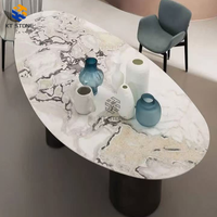 Table en pierre polyvalente KT STONE – Matériau massif, placement stable, mobilier pratique pour appartement, villa, salle à manger – Marbre