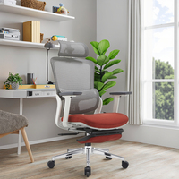 Chaise de direction en maille pivotante réglable Chaise de bureau ergonomique de luxe noire haut de gamme moderne et confortable en maille avec repose-pieds