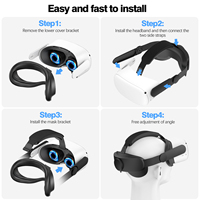 Sangle de tête réglable Elite VR, emballée dans une boîte de couleur en matériau ABS, adaptée aux accessoires de jeu Oculus Quest 2
