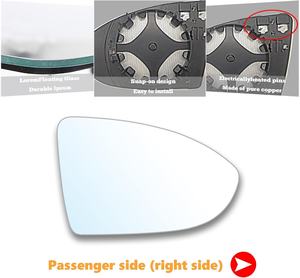 Specchietto Retrovisore Convesso Antiappannamento per VW <span class=keywords><strong>Golf</strong></span> <span class=keywords><strong>7</strong></span>, Argento/Nero 5G0857522 (Sinistro / Destro) - Product Image 2