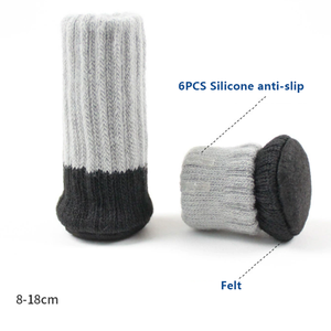 24 PCS Chaussettes réutilisables <span class=keywords><strong>pour</strong></span> jambes <span class=keywords><strong>de</strong></span> <span class=keywords><strong>chaise</strong></span> Protecteurs <span class=keywords><strong>de</strong></span> sol élastiques et antidérapants <span class=keywords><strong>pour</strong></span> meubles Casquettes et coussinets tricotés - Product Image 5