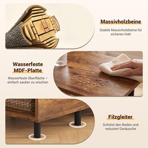 Table d'appoint de salon SENYU, petite table d'appoint avec structure métallique renforcée et pieds réglables - Product Image 5