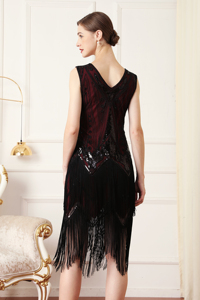 Robe Gatsby à paillettes frangées pour femmes 1920S Roaring 20s <span class=keywords><strong>Accessoires</strong></span> - Product Image 6