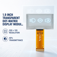Module d'affichage AMOLED transparent d'origine 1,9 pouce 320x120, 40% de transmittance, écran automobile HUD, qualité industrielle AAA