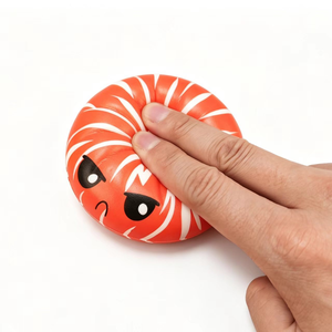 Dumpling Shape PU Stress Relief Ball Soft Squishy <b>Fidget</b> Squeeze Toy for Anxiety Relief - Product Image 3