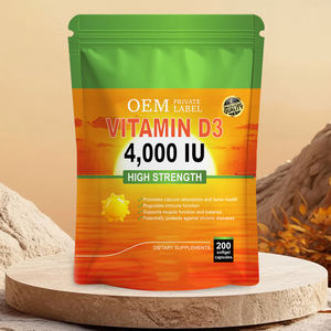 OEM/ODM Premium kalite Vitamin D3 4000 IU yüksek potens Softgels kalsiyum emme kemik sağlık bağışıklık düzenleme 200 kapsül - Product Image 5