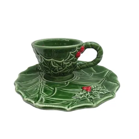 Керамическая обеденная тарелка с имитацией нефрита креативного дизайна, чашка зеленого эльфа, набор блюдец, подарки на заказ, чайный набор, чайник, чашка, кухня ручной работы