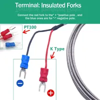 Sonde de température haute performance 800°C, filetage NPT 1/4, en acier inoxydable 304, type KK, thermocouple PT100