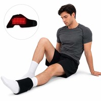 Enveloppe chauffante infrarouge sans fil rechargeable VU avec minuterie, thérapie par lumière rouge pour les pieds et les chevilles