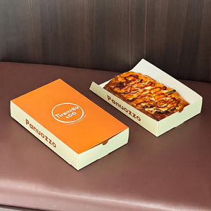 Boîte alimentaire en carton <span class=keywords><strong>blanc</strong></span> jetable, biodégradable, écologique, recyclable, personnalisée, pour sandwichs, frites, pizzas - Product Image 3