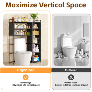 <span class=keywords><strong>ชั้น</strong></span><span class=keywords><strong>วาง</strong></span>ของเหนือโถสุขภัณฑ์แบบตั้งพื้น ทำจากเหล็กกล้าคาร์บอน ประหยัดพื้นที่ สำหรับจัดระเบียบห้องน้ำในพื้นที่ขนาดเล็ก - Product Image 4