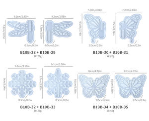 Moldes de Silicona al por Mayor con Forma de Mariposa Hueca y Copo de Nieve para Manualidades con Yeso/Resina, Aromaterapia, Adornos Navideños para Coche/Hogar - Product Image 6
