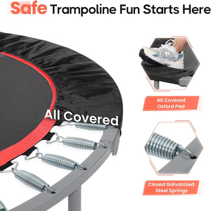 Adult Exercise Trampolin Zusammen klappbarer <span class=keywords><strong>Mini</strong></span> Trampolin Fitness Rebounder mit verstellbaren Schaumstoff griffen - Product Image 4