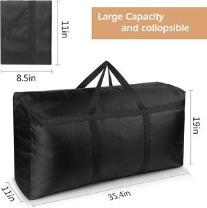Sac de rangement pliable surdimensionné en tissu Oxford 600D imperméable pour vêtements, couvertures de salon - Écologique et multifonctionnel - Product Image 3