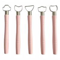 Ensemble de 5 outils de sculpture en poterie et en céramique avec couteau à sculpter en plastique pour la pâte polymère DIY
