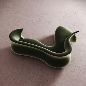 Sofá de Diseño Nórdico, Nuevo Sofá Artístico Personalizado para Hotel, Villa, Vestíbulo, Sofá Curvo Informal para Recepción - Product Image 4