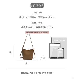 Fashion New Designer Crossbody Bags High Quality PU Leather Shoulder Bucket Bag Casual Totes Luxury Women Handbags and <b>Purses</b> - Product Image 5