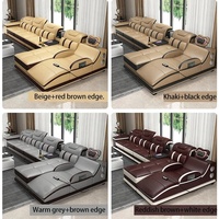 Combinaison Taille Appartement Moderne Canapé Salon Meubles Simple En Cuir Art Coin Multi-fonctionnel Massage Sans Lavage Canapé