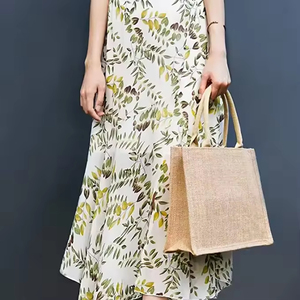 Hot bán biểu tượng tùy chỉnh tái sử dụng mua sắm du lịch hàng tạp hóa vải làm vách ngăn Túi Quà Tặng bán buôn Chất lượng cao nhiều kích cỡ đay <span class=keywords><strong>Tote</strong></span> Túi - Product Image 3