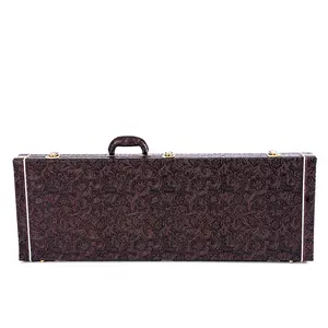 WC30-REWholesale OEM ODM New Design Flower PVC Leather Electric Bass Guitar Hard Case Instrument Bags