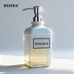 Botellas <span class=keywords><strong>de</strong></span> Vidrio para Jabón Líquido <span class=keywords><strong>de</strong></span> Lujo al por Mayor, 4OZ 8OZ 16OZ 18oz, Botella Cuadrada Transparente para Lavavajillas, Botella Vacía para Jabón Líquido con Bomba - Product Image 6