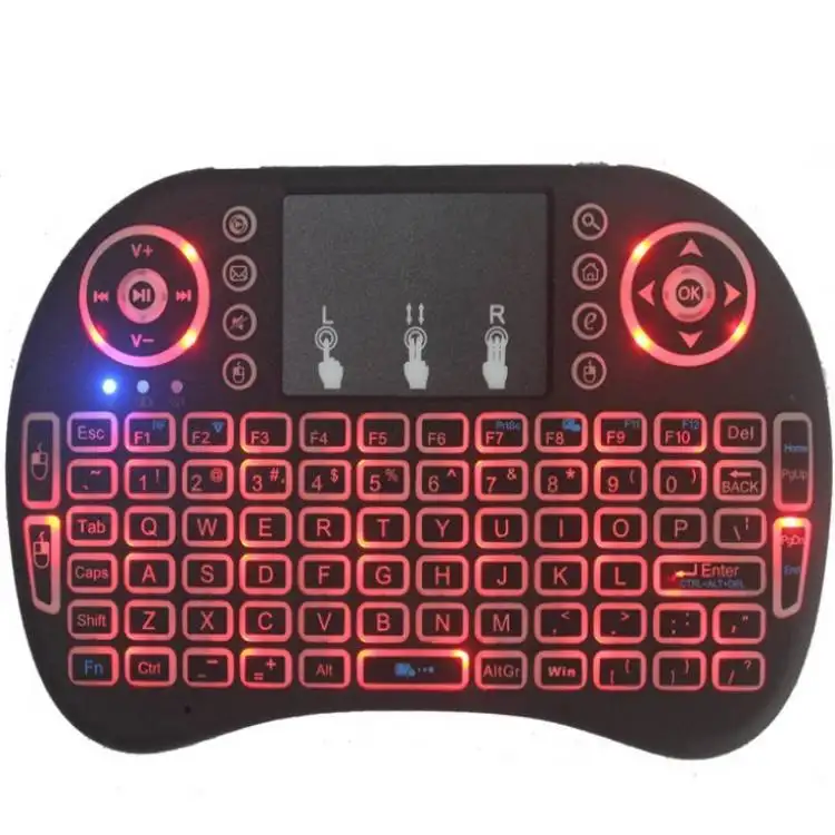 Dry battery Lithium battery i8 mini gaming laptop computer led pc typewriter custom wireless keyboard mechanical keyboard