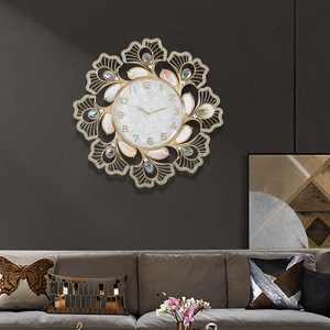 Enamel Glass Wall <b>Clock</b> Round Silent <b>Battery</b> Powered Living Room Decorative <b>Clock</b> - Product Image 3