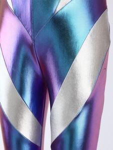 <b>Girls</b> Metallic Alien <b>Unitard</b> Shiny Bodysuit Costume Mock Neck Cap Sleeve Dance Gymnastics Party Stage Cosplay Custom - Product Image 5