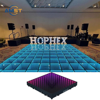 Plancher de danse magnétique RGB LED 3D Infinity Rainbow 50*50cm Abyss Plancher de danse pour DJ Party Mariage Noël Plancher de danse lumineux LED