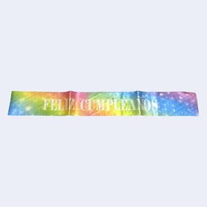 Banda de Feliz Cumpleaños en Colores Pastel con Letras Blancas, Decoración Elegante para Fiestas, Bolsa de 12 Piezas - Product Image 1
