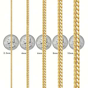 Hip Hop estilo 8MM oro Miami cadena pulsera brillo brillante 10K 14K 18K oro sólido cadena de eslabones cubanos para hombres y mujeres - Product Image 3