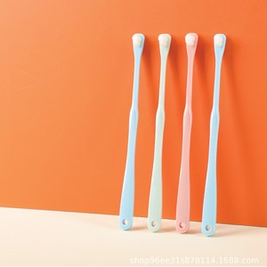 Children's Toothbrush Single-Bundle Small Head Soft Bristles Gum Massage Interdental Brush Sky Blue Pink - Product Image 3