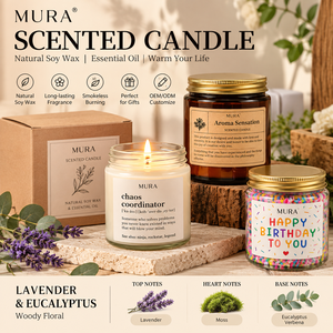 Bougie parfumée à la soja avec confettis et citation amusante, coffret cadeau pour amis et collègues - Product Image 4