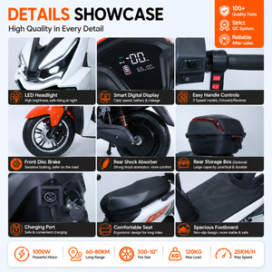 Venta al por mayor Bicicleta Eléctrica Motocicleta Sistema Eléctrico Alta Velocidad 72v20ah Adulto todoterreno motocicleta eléctrica <span class=keywords><strong>para</strong></span> adultos - Product Image 2