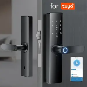TOP 1 Serrure de Porte Intelligente à Empreinte Digitale et Mot de Passe, Entrée sans Clé, Intégration Tuya TTLock et <span class=keywords><strong>Google</strong></span> Home Cloud pour Hôtels, Villas, Usines - Product Image 4