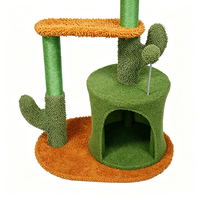 En gros, Arbre à chat 3 niveaux de luxe moderne écologique personnalisé, avec grand condo pour animaux en peluche, fausse fourrure et sisal
