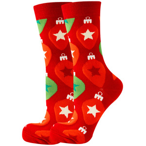 Chaussettes en coton tricoté pour femmes, motif Père Noël, pour Noël, cadeau <span class=keywords><strong>de</strong></span> fête ou d'anniversaire - Product Image 6
