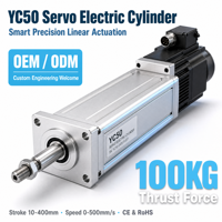 Cylindre servo-électrique industriel compact de haute précision, course de 400 mm, poussée de 100 kg, avec composants essentiels à vis à billes inclus