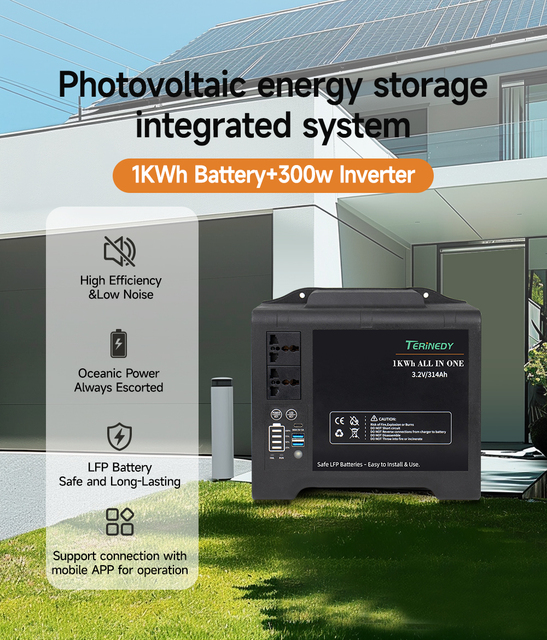 300W 60V Lithium Ion Solar Energy Storage Portable Power Station with Pure Sine Wave Inverter Home Outdoor Backup Emergency Use