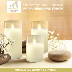 Vela LED de Plástico sin Llama, Funciona con Pilas, Control Remoto, Ecológica, Decoración para el Hogar en Navidad, Diwali, Pascua, Halloween - Product Image 3